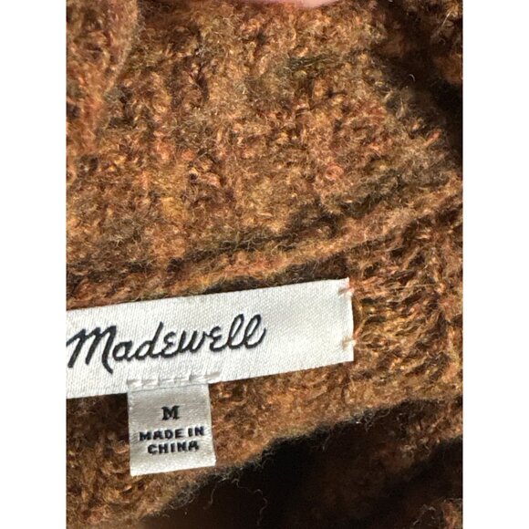 Madewell Brown Turtleneck Sweater M/M Made In China 50% Acrylic 29% Wool - Picture 2 of 4